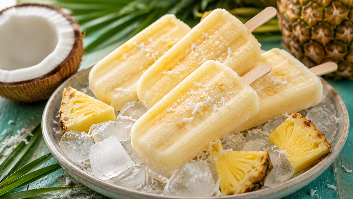 Pina Colada Popsicles