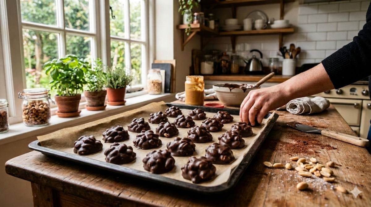 Easy Chocolate Peanut Clusters