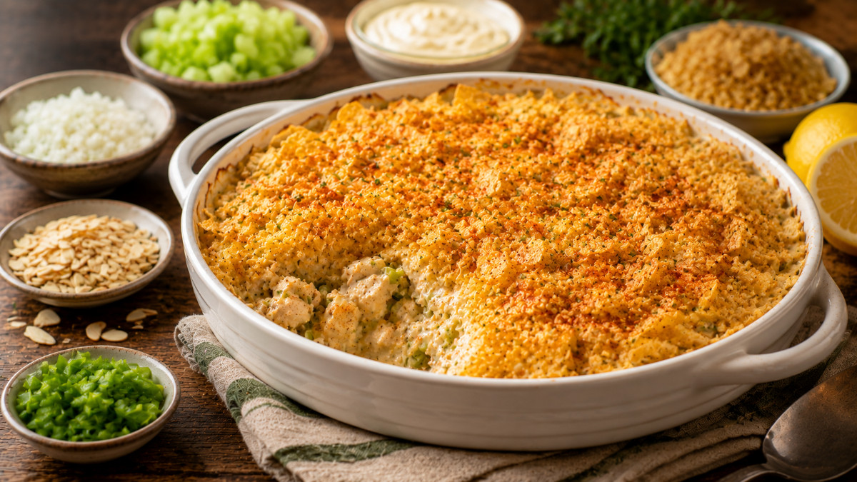 Hot Chicken-Almond Salad