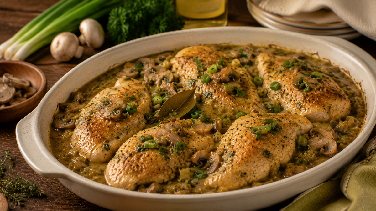 Chicken Breasts in Wine Sauce