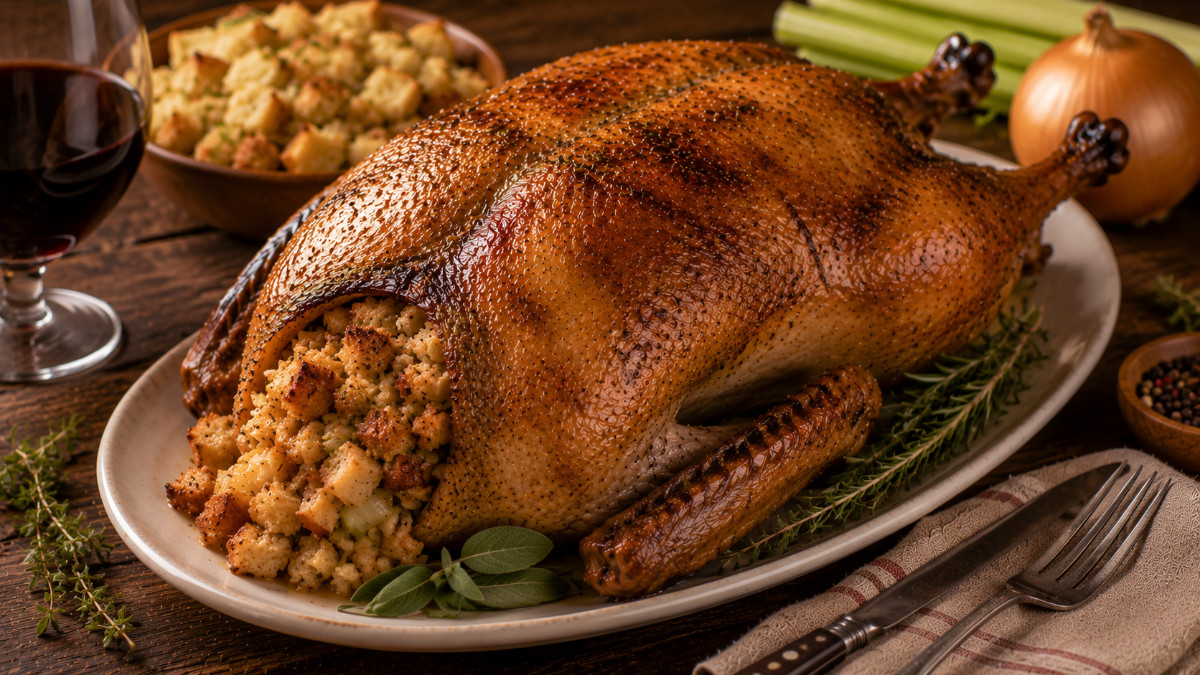Roasted Stuffed Duck