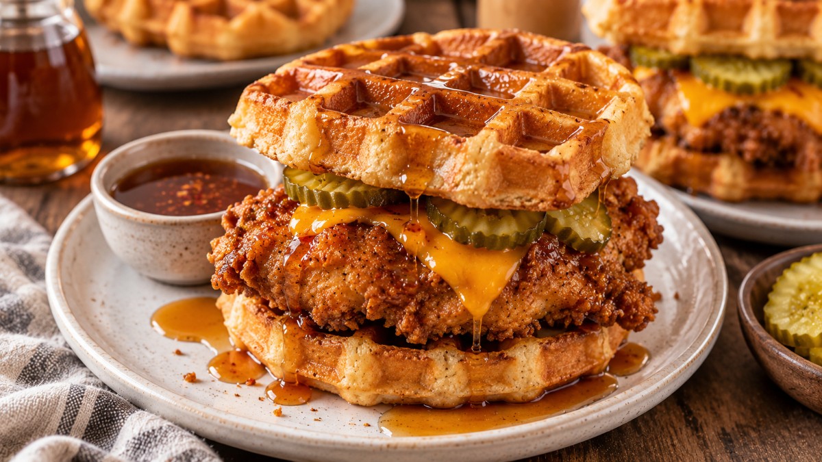 Chicken and Waffles Sandwich