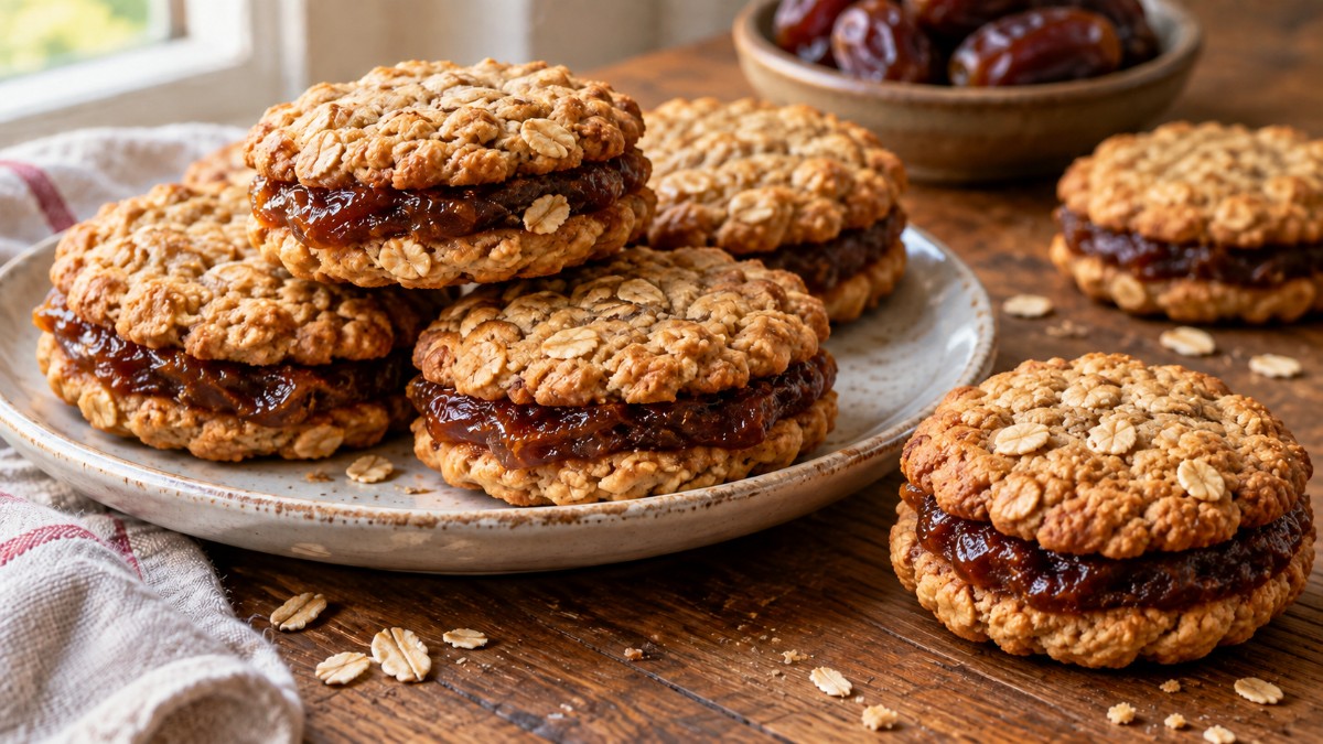 Date Oatmeal Cookie Sandwiches